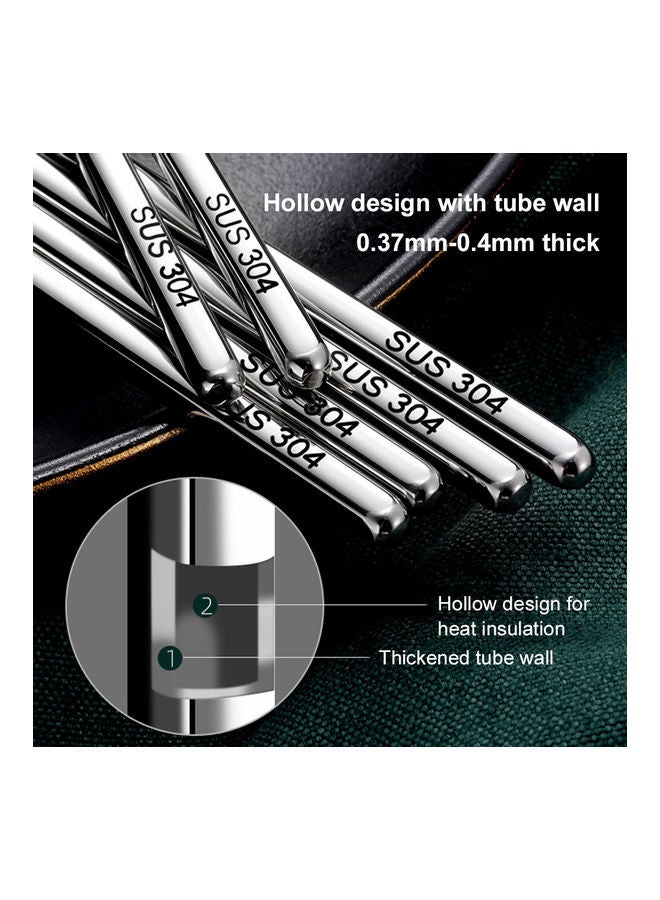 Stainless Steel Chopsticks 10 Pairs Silver 0.234kg  - Image 5