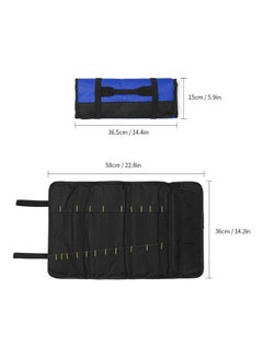 PENGGONG Tool Bag Canvas Chisel Rolling Pouch Blue 36.5 x 4 x 15cm  - Image 4
