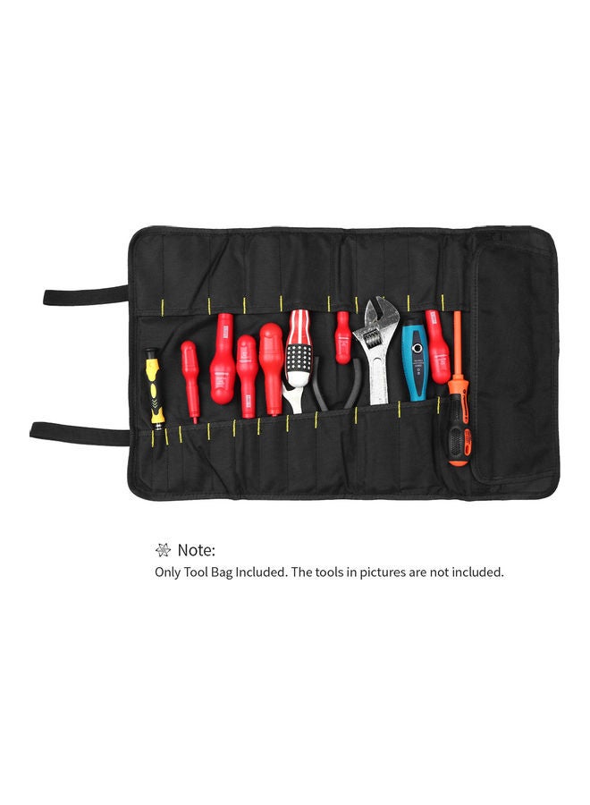 Tool Bag Canvas Chisel Rolling Pouch Blue 36.5 x 4 x 15cm