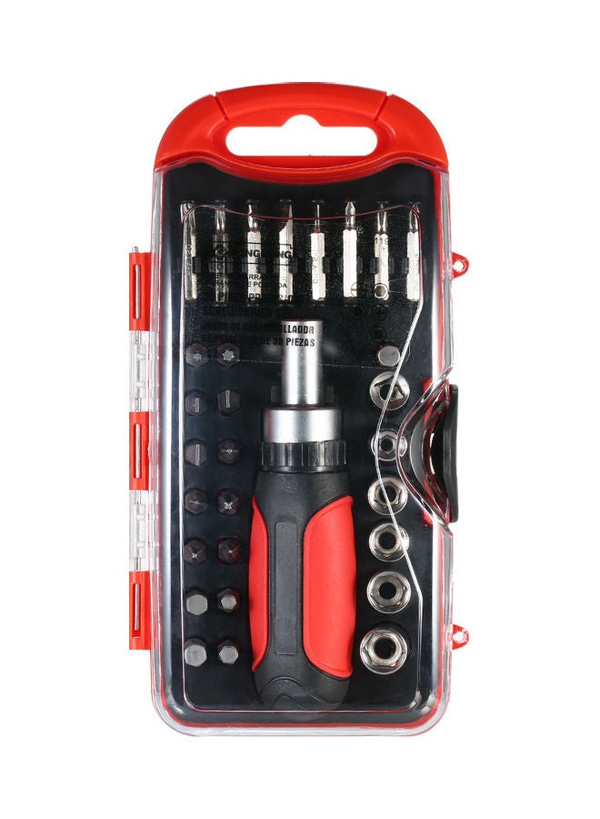 30 Piece Multipurpose Ratchet Screwdriver Set multicolour 19 x 4 x 10cm