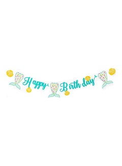 Party Time Happy Birthday Banner Mermaid Theme  - Image 2