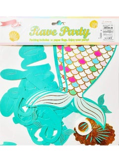 Party Time Happy Birthday Banner Mermaid Theme  - Image 1