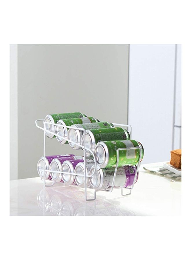 NuSense Soda Can Tin Fridge Bracket Storage  Organizer Rack White 30cm  - Image 4