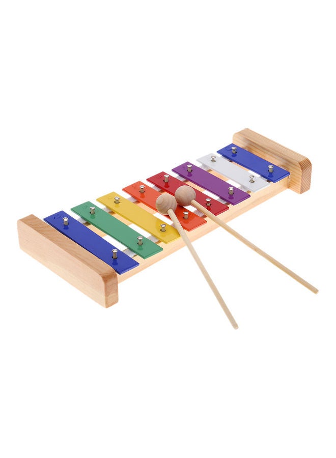 Generic 8-Note Wood Pine Xylophone With Sticks  - Image 1
