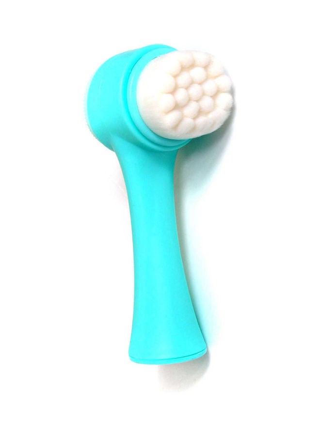 فرشاة تنظيف الوجه وتقشير الرؤوس السوداء تستخدم على الوجهين أزرق