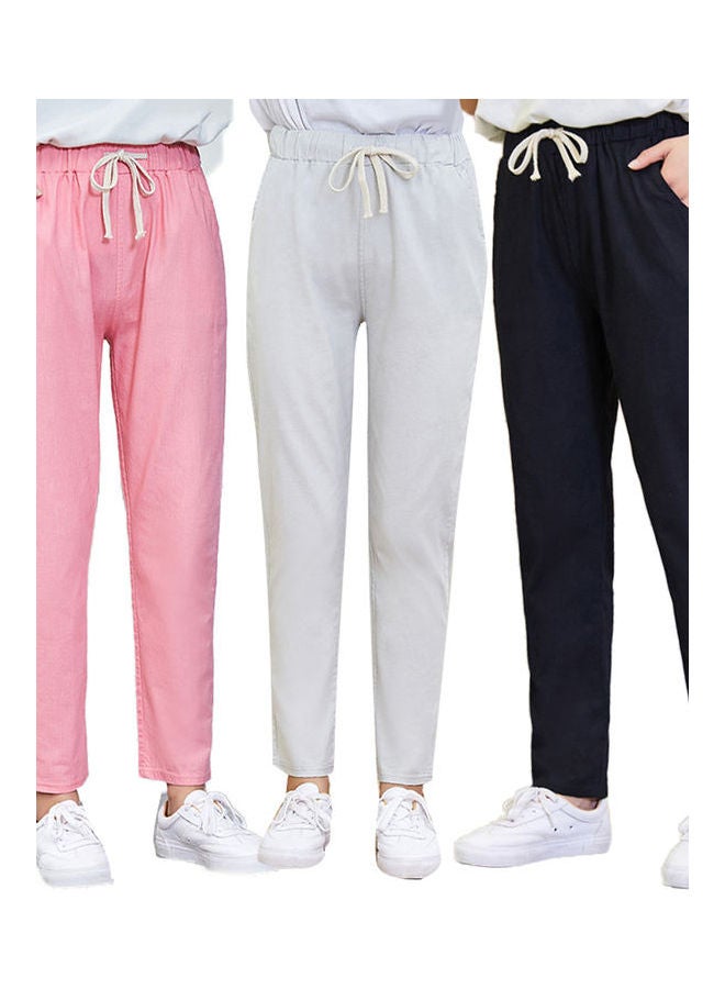 Stylish Linen Loose Ninth Harem Pants White - Image 2