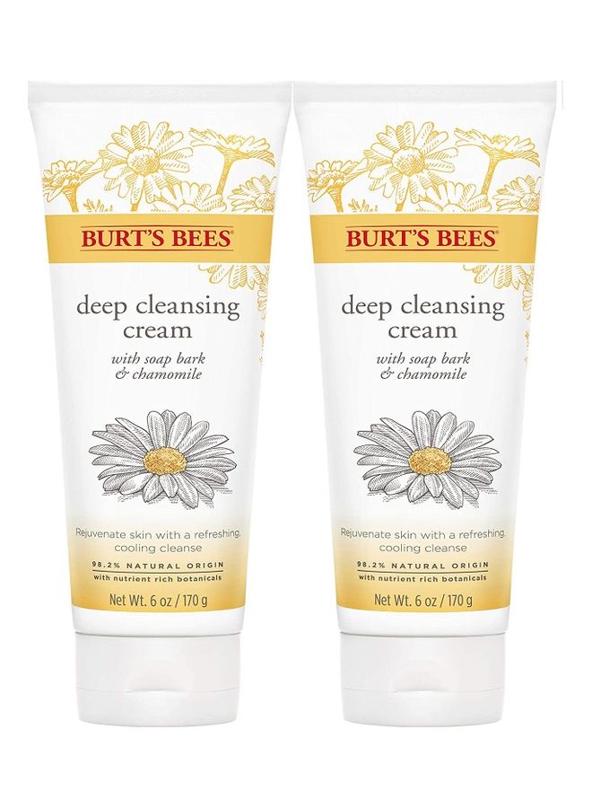 Burts Bees Pack Of 2 Deep Cleansing Cream White  - Image 1