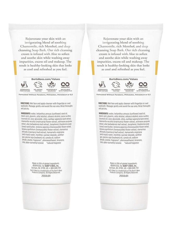 Burts Bees Pack Of 2 Deep Cleansing Cream White  - Image 2