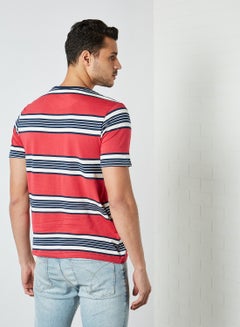 Mast & Harbour Contrast Striped T-Shirt Pink  - Image 2