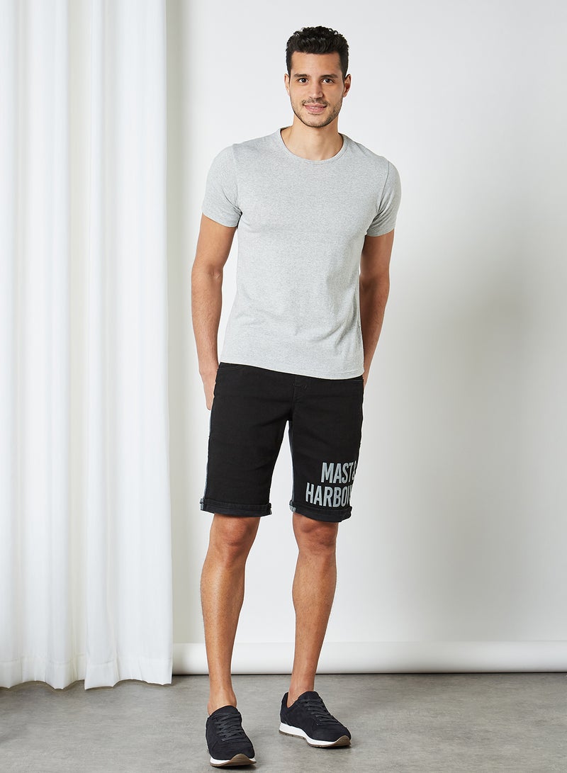 Men's Logo Detailed Shorts Black - v1610516274/N41062269V_3