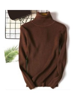 Turtleneck Pullover Sweater Coffee