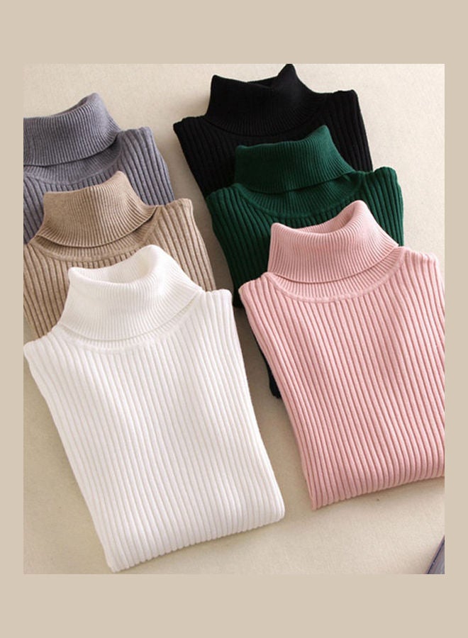 Turtleneck Pullover Sweater Yellow  - Image 2