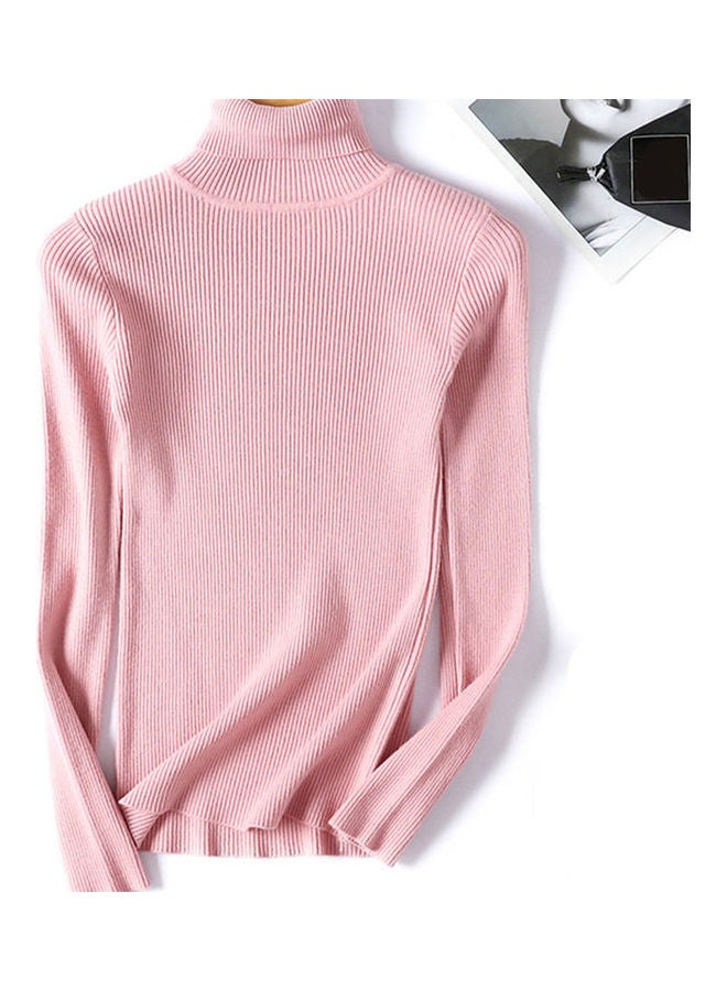 Turtleneck Pullover Sweater Yellow  - Image 4