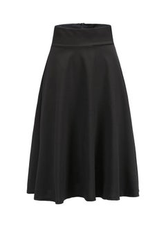 High Waist Pleated Midi Skirt Black - v1610519026/N43643453V_1