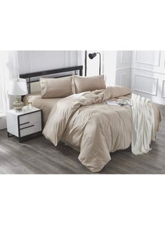 آيباما مجموعة غطاء لحاف من القطن مع غطائين للوسادة مزودان بسحاب للإغلاق cotton بني 68x90بوصة  - Image 2