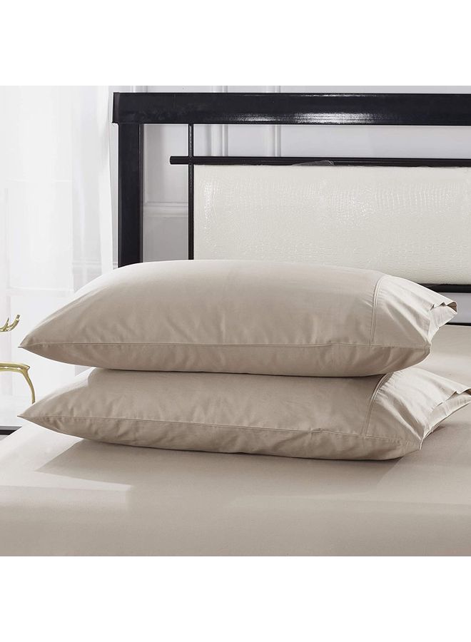 IBAMA Cotton Duvet Cover Set with 2-Piece Zippered Closure Pillow Case cotton Brown 68x90inch  - Image 3
