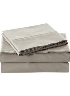 آيباما مجموعة غطاء لحاف من القطن مع غطائين للوسادة مزودان بسحاب للإغلاق cotton بني 68x90بوصة  - Image 5