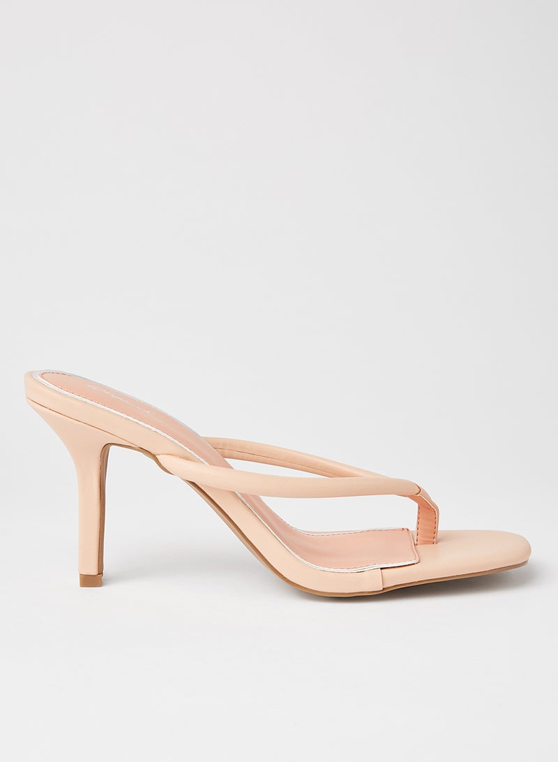 Qupid Isley Mid Heel Sandals Blush  - Image 1