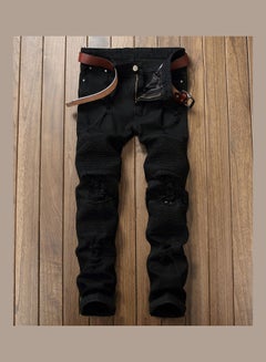 Generic Ripped Skinny Jeans Black  - Image 2