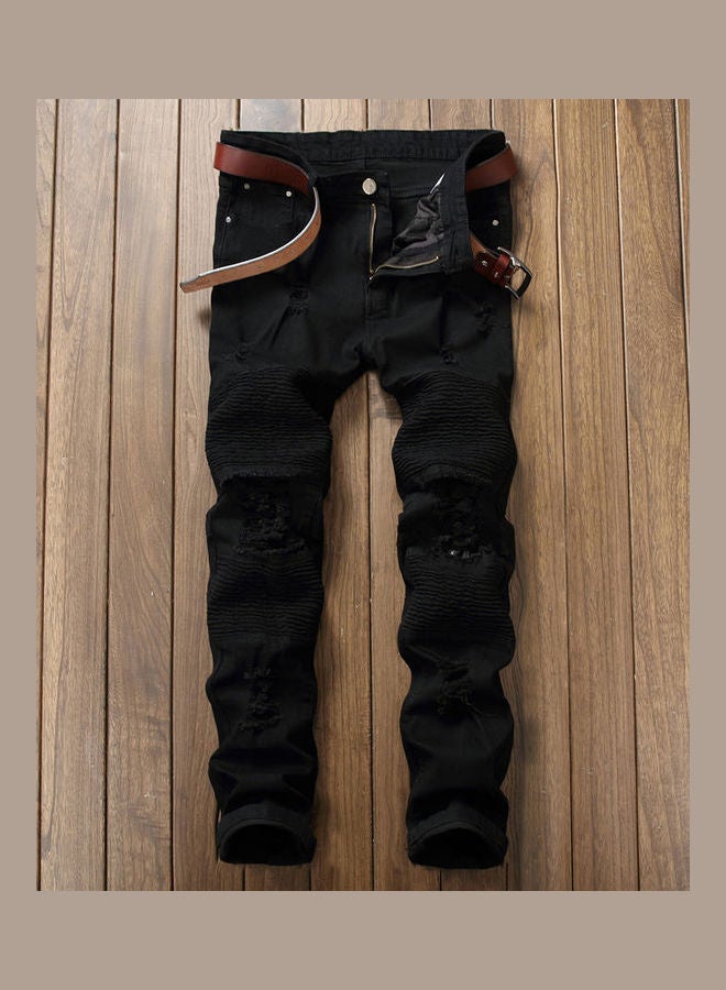 Generic - Ripped Skinny Jeans Black - Image 1