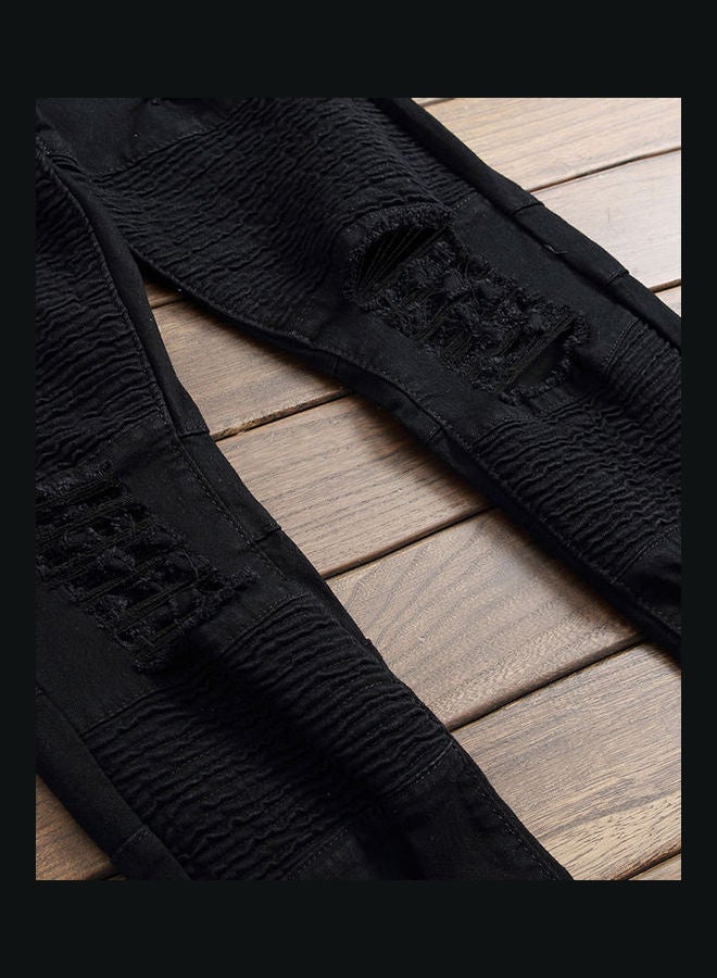 Generic - Ripped Skinny Jeans Black - Image 1