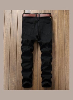 Generic Ripped Skinny Jeans Black  - Image 3