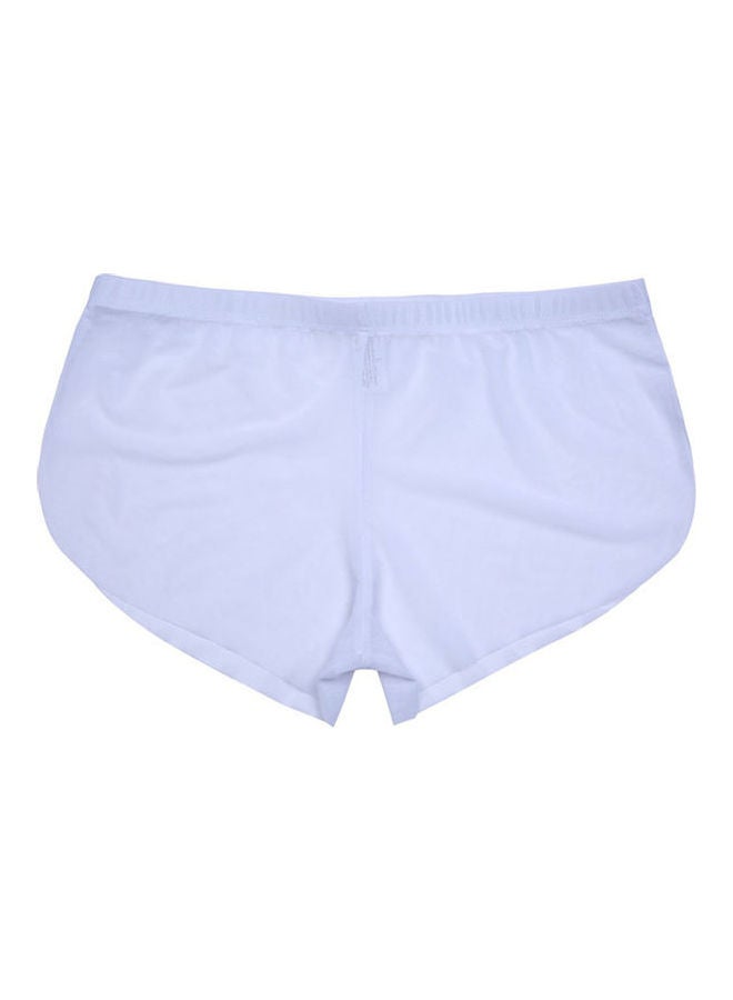 سروال داخلي بقصة مفتوحة وخصر منخفض أبيض 