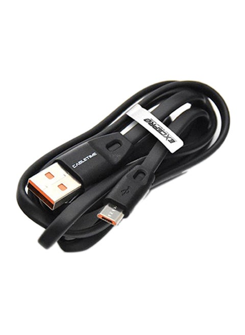 Fast Charging And Sync Micro USB Cable Black