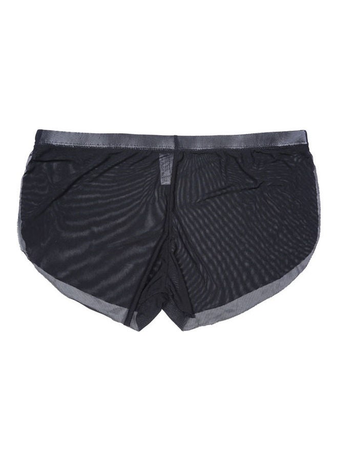 Low Waist Split Detail Boxers Black 