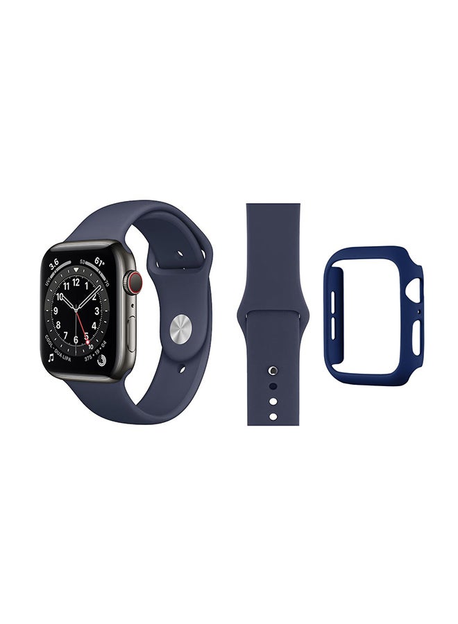 Perfii Bumper Replacement Band For Apple Watch Series 6/SE/5/4 Dark Blue