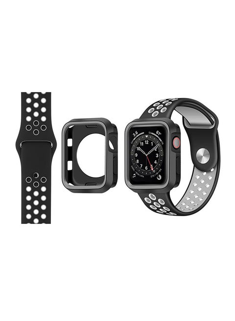 Tough Case Replacement Band For Apple Watch Series 6/SE/5/4 Black Cool Grey