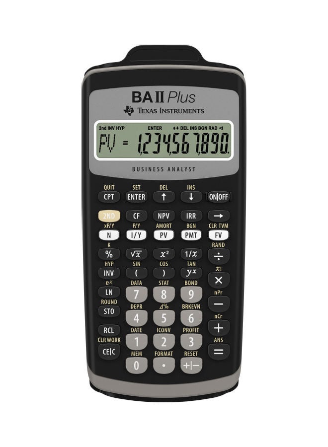 TEXAS INSTRUMENTS BA II Plus Calculator Black/Grey 