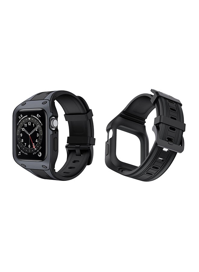 Perfii Armour Case Replacement Band For Apple Watch Series 6/SE/5/4 Midnight Blue White