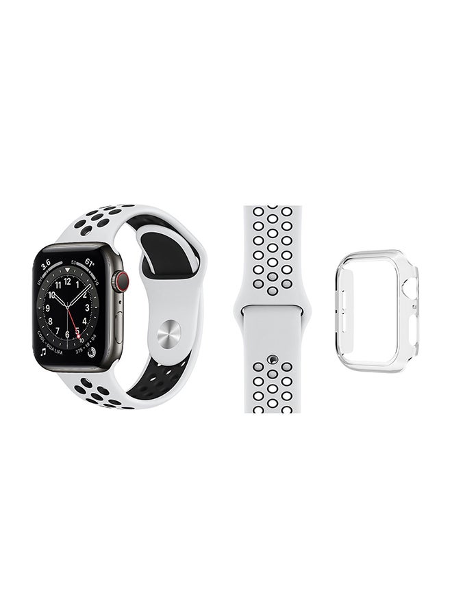 Perfii - Bumper Replacement Band For Apple Watch Series 6/SE/5/4 Clear - Image 1