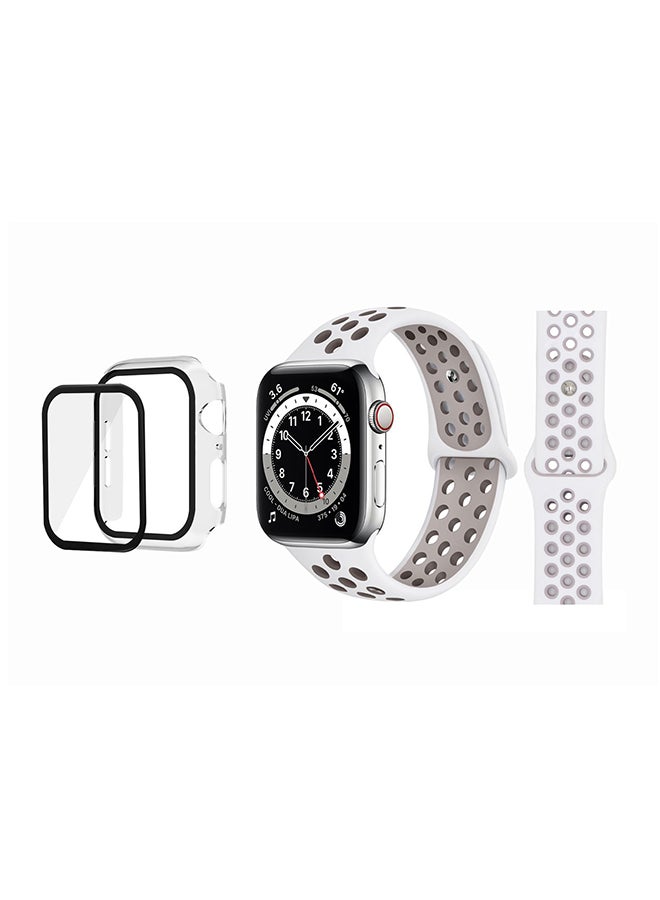 Perfii - Bumper Replacement Band For Apple Watch Series 6/SE/5/4 Clear - Image 1