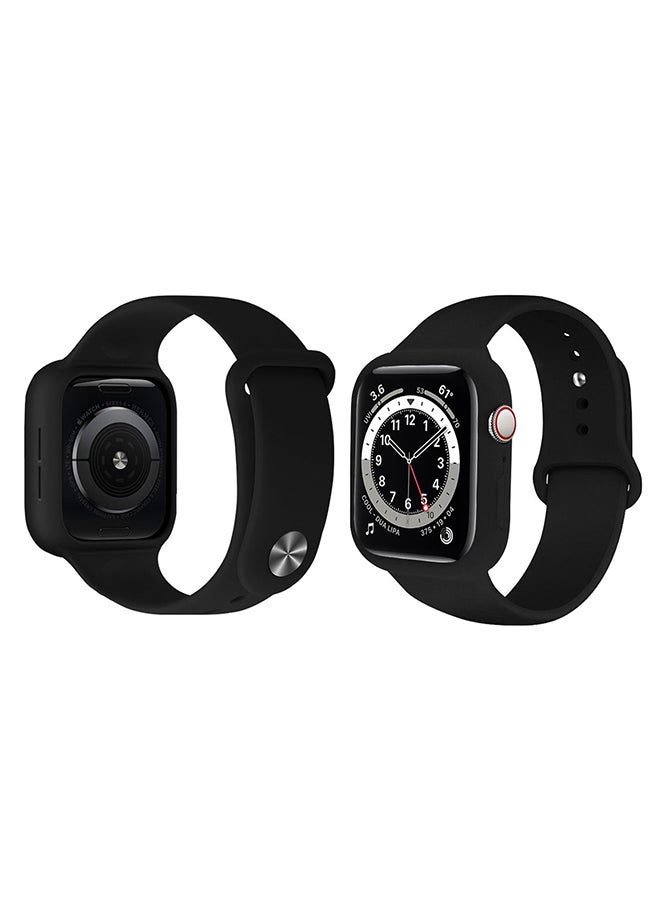 Perfii Replacement Band For Apple Watch Series 6/SE/5/4 Black