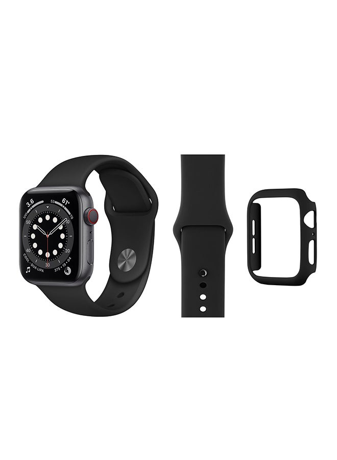 Perfii Bumper Replacement Band For Apple Watch Series 6/SE/5/4 Black