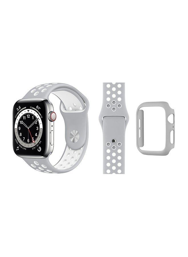 Perfii - Bumper Replacement Band For Apple Watch Series 6/SE/5/4 Grey - Image 1
