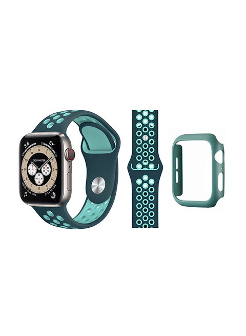 Bumper Replacement Band For Apple Watch Series 6/SE/5/4 Green Blue