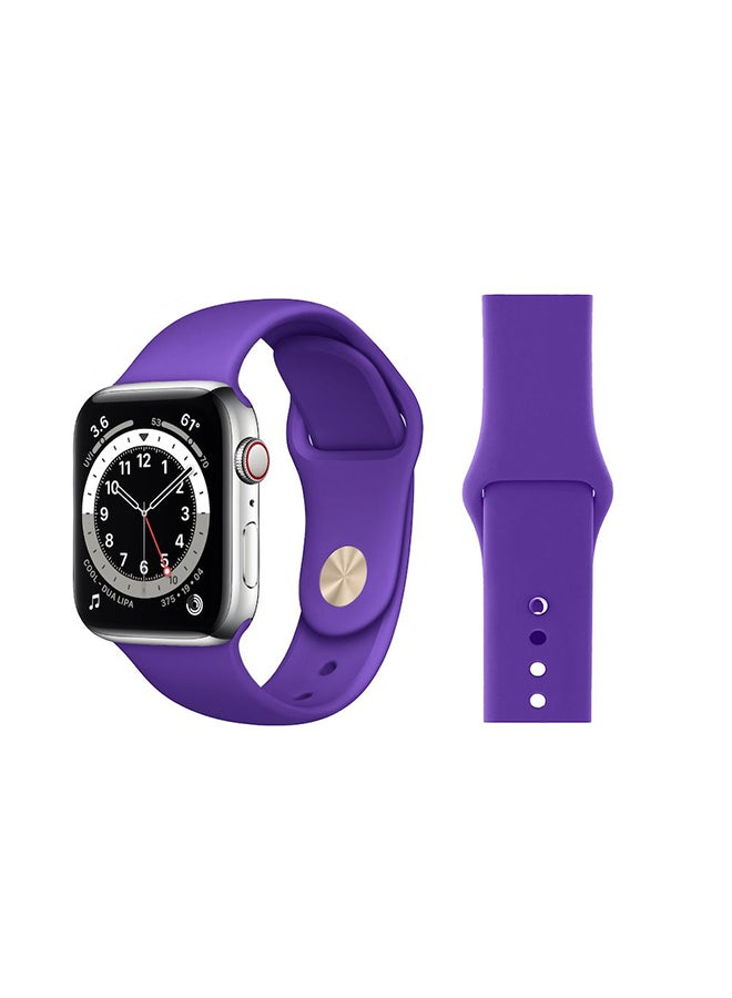 Perfii - Replacement Band For Apple Watch Series 6/SE/5/4/3/2/1 Purple - Image 1