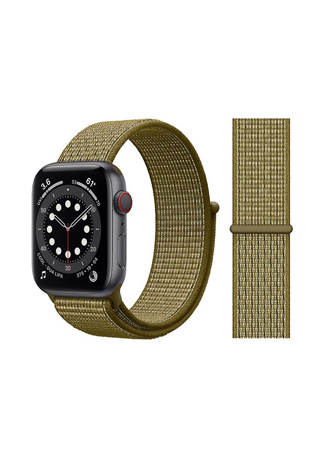 Perfii - Replacement Band For Apple Watch Series 6/SE/5/4/3/2/1 Olive Flak - Image 1