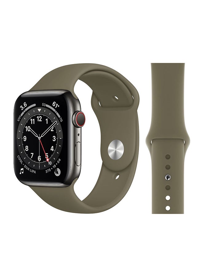 Perfii - Replacement Band For Apple Watch Series 6/SE/5/4/3/2/1 Khaki - Image 1