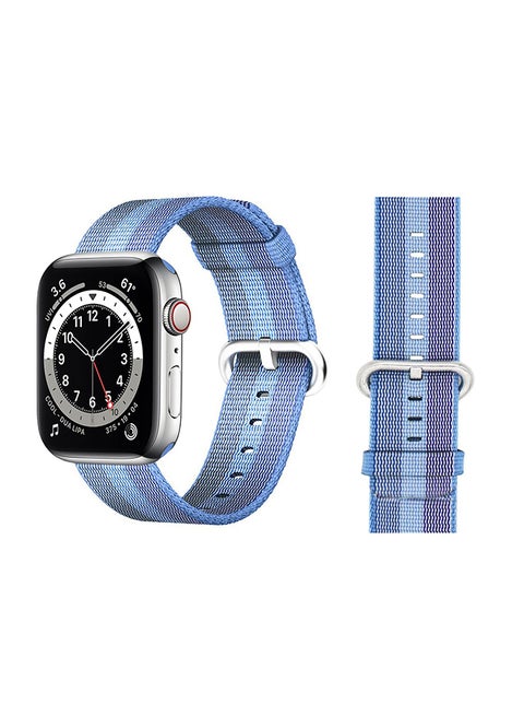 Nylon Replacement Band For Apple Watch Series 6/SE/5/4/3/2/1 Tahoe Blue