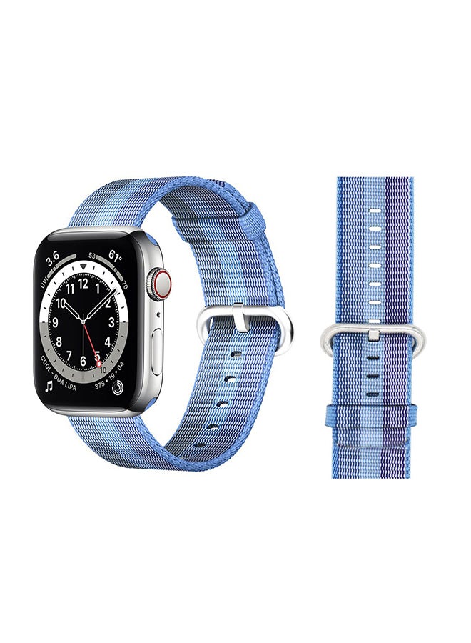 Perfii - Nylon Replacement Band For Apple Watch Series 6/SE/5/4/3/2/1 Tahoe Blue - Image 1