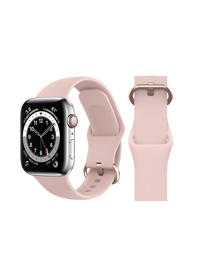 بيرفيي سوار بديل لساعة أبل سلسلة 6/SE/5/4/3/2/1 وردي رملي