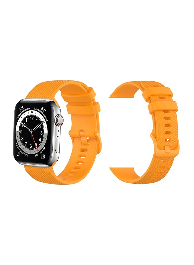 Perfii Matrix Silicon Replacement Band For Apple Watch Series 6/SE/5/4/3/2/1 Orange