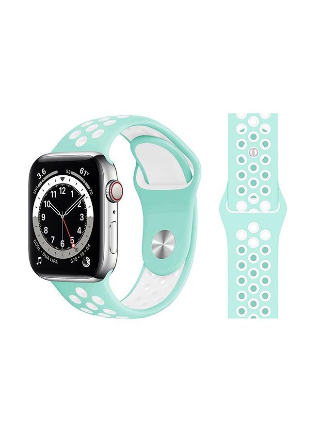 Perfii - Replacement Band For Apple Watch Series 6/SE/5/4/3/2/1 Marine Green - Image 1