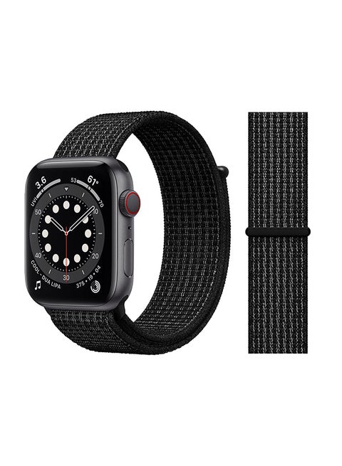 Replacement Band For Apple Watch Series 6/SE/5/4/3/2/1 Black Platinum