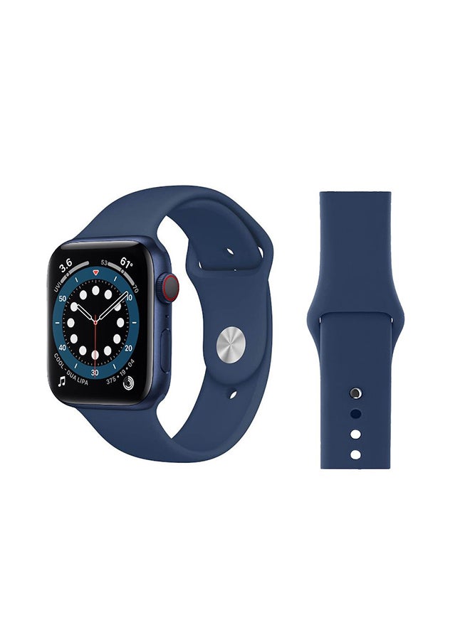 Perfii - Replacement Band For Apple Watch Series 6/SE/5/4/3/2/1 Blue Cobalt - Image 1