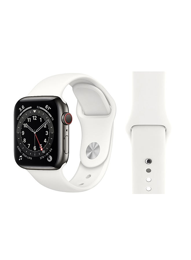 Perfii - Replacement Band For Apple Watch Series 6/SE/5/4/3/2/1 Soft White - Image 1